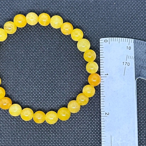 Honey Jade bracelet handmade classic style - Picture 5 of 9